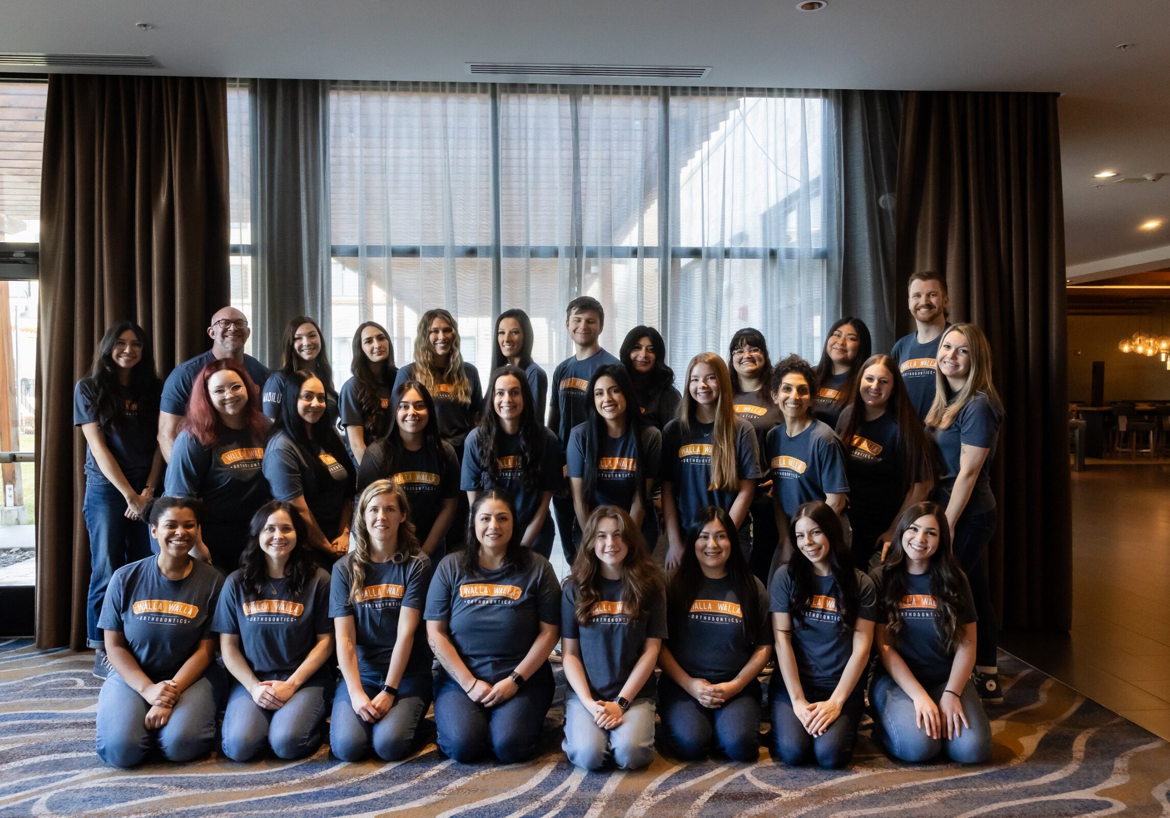 Walla Walla Orthodontics team photo with doctors and staff
